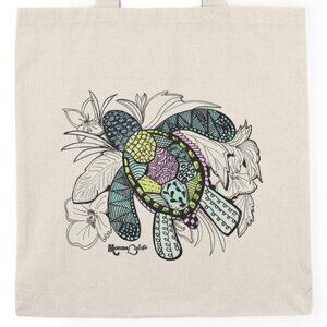 Sea Turtle Small Tote Bag by Momma Balisti - Reusable Canvas Bag @MommaBalisti